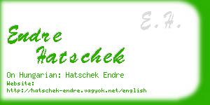 endre hatschek business card